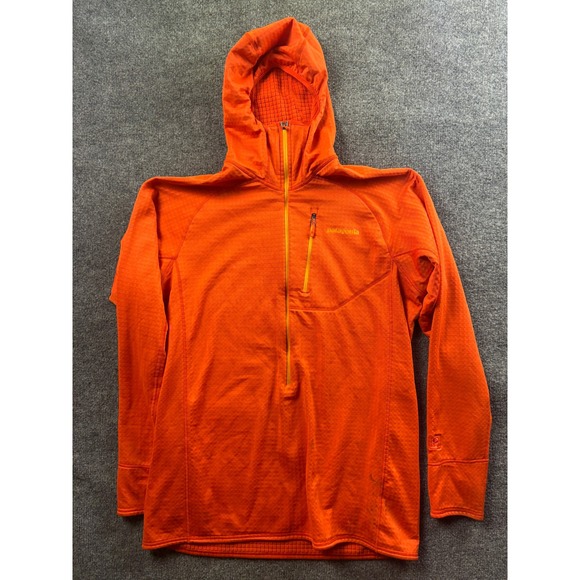 Patagonia Other - Patagonia R1 Pullover Hoody Mens XL Orange Polartec Grid Fleece Midlayer